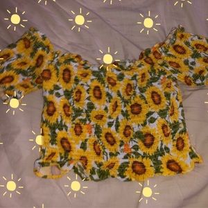 Sunflower crop top